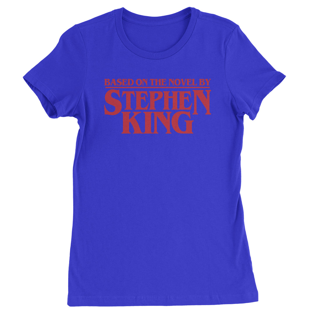 Based On The Novel By Stephen King Womens T-shirt Royal Blue