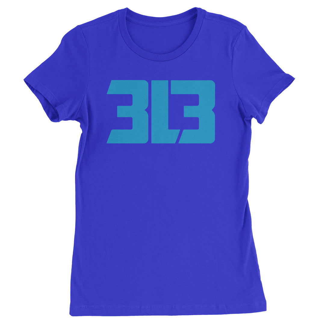 3L3 From The 313 Detroit Football Womens T-shirt Royal Blue