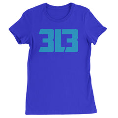 3L3 From The 313 Detroit Football Womens T-shirt Royal Blue