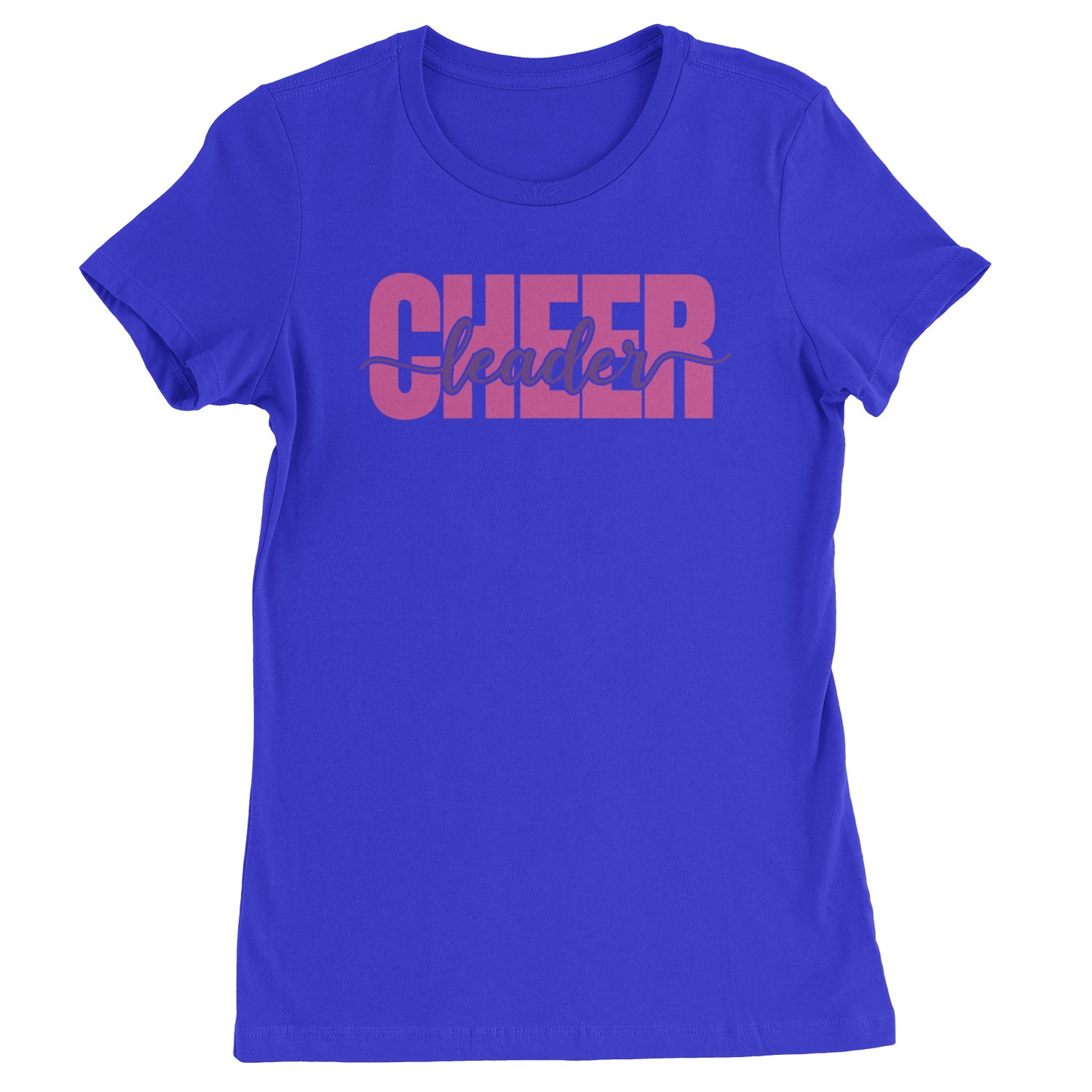 Cheerleader with Scripted Flair Womens T-shirt Royal Blue