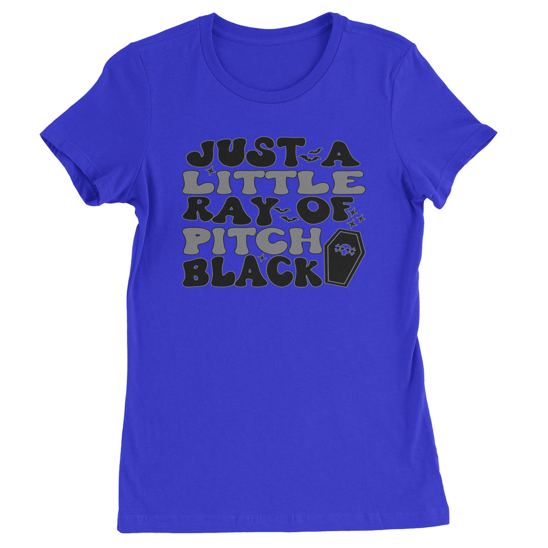 Just A Little Ray of Pitch Black graphic on Women's Heavyweight Cotton T-Shirt alternate view 8