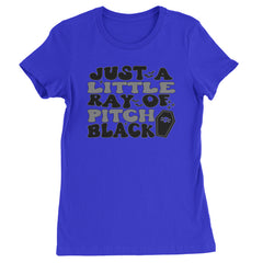 Just A Little Ray of Pitch Black graphic on Women's Heavyweight Cotton T-Shirt alternate view 8