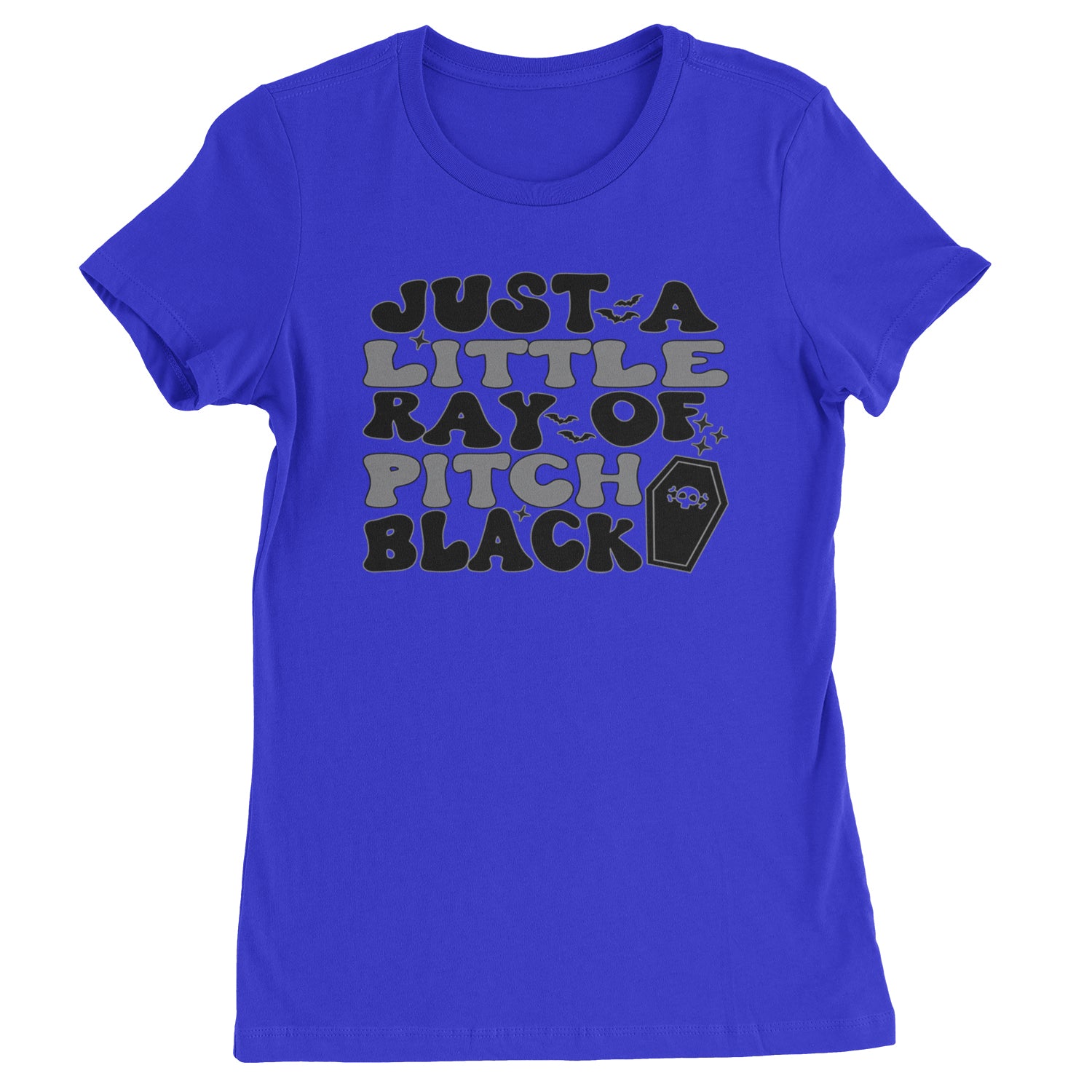 Just A Little Ray of Pitch Black Womens T-shirt Royal Blue