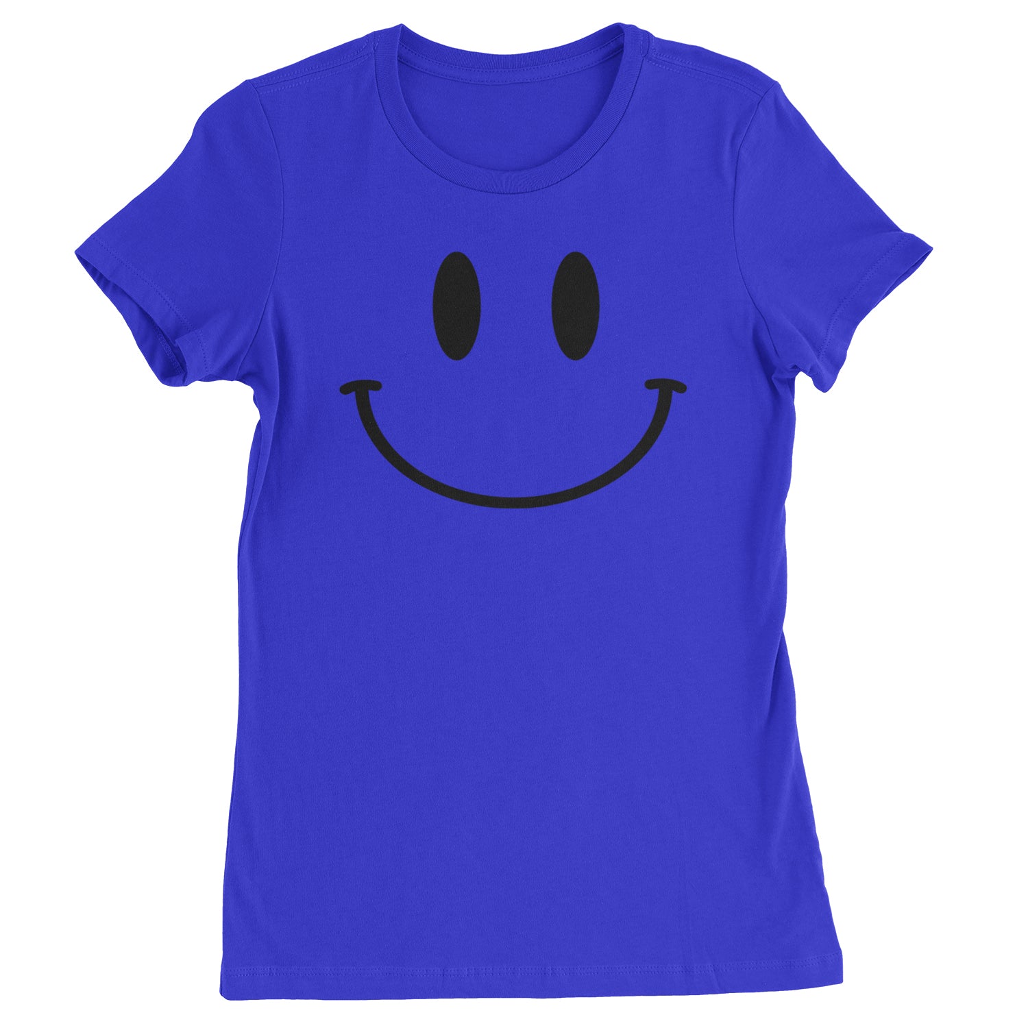 Smile Face Womens T-shirt Royal Blue