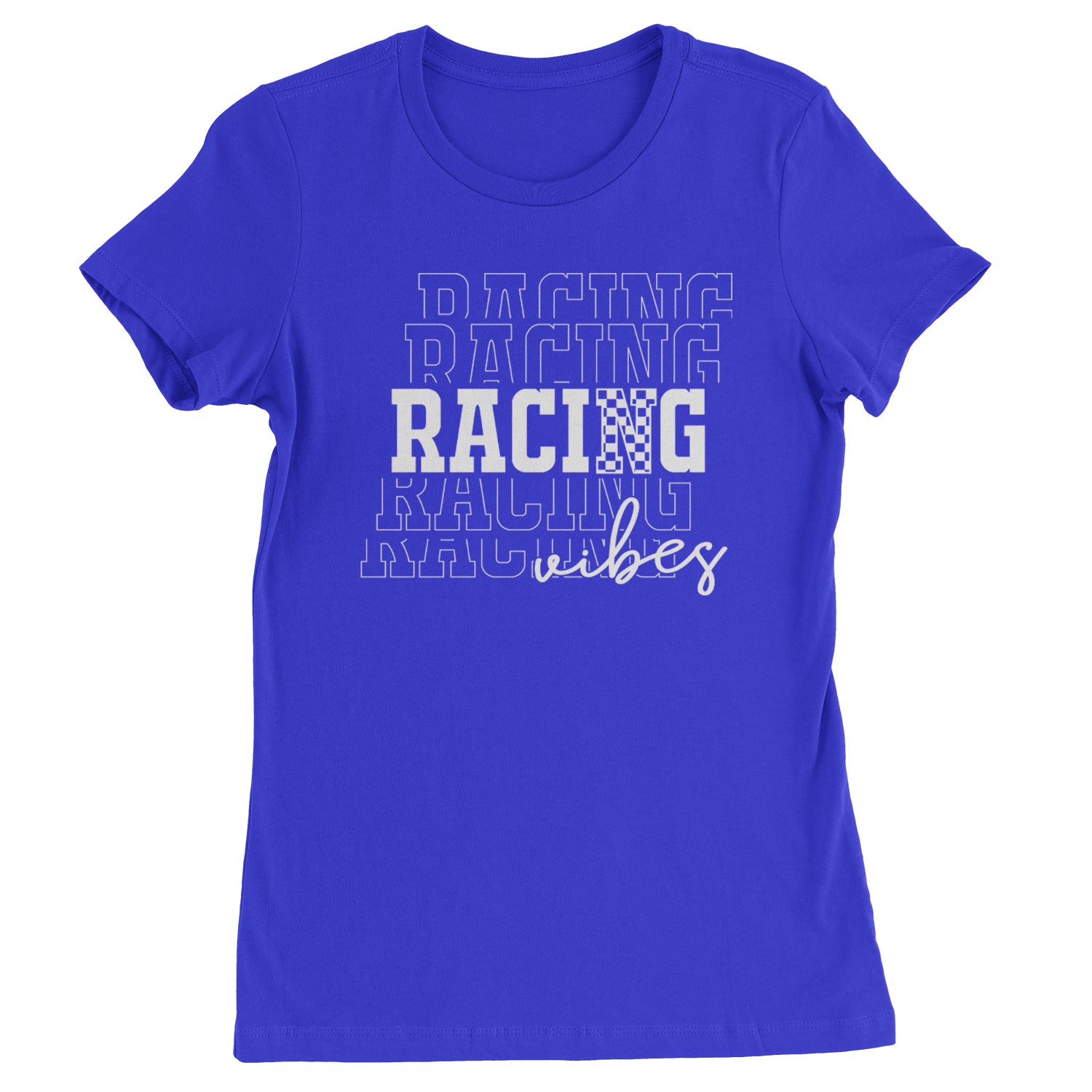 Racing Vibes Womens T-shirt Royal Blue