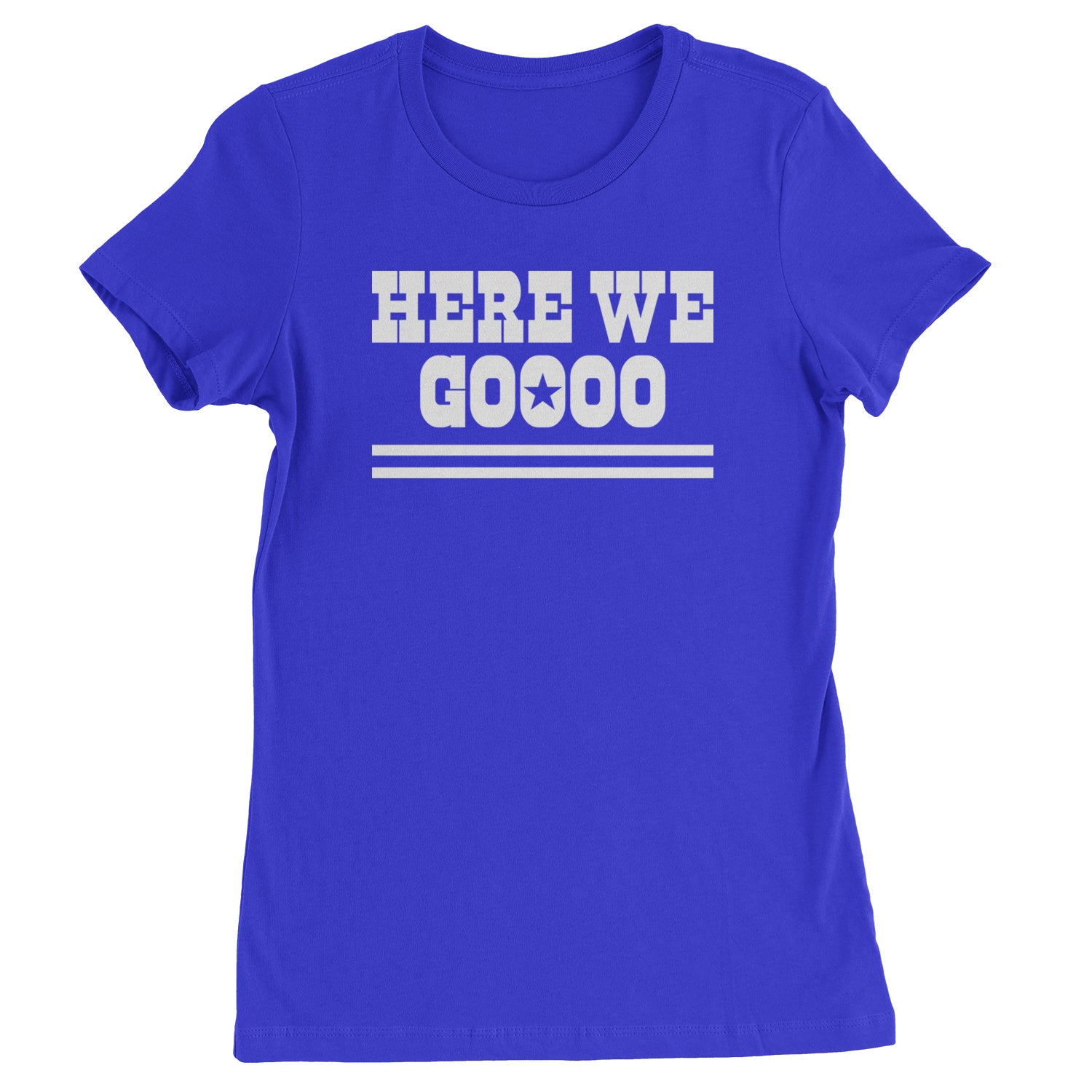 Here We Go Dem Boys Dallas Football Womens T-shirt Royal Blue