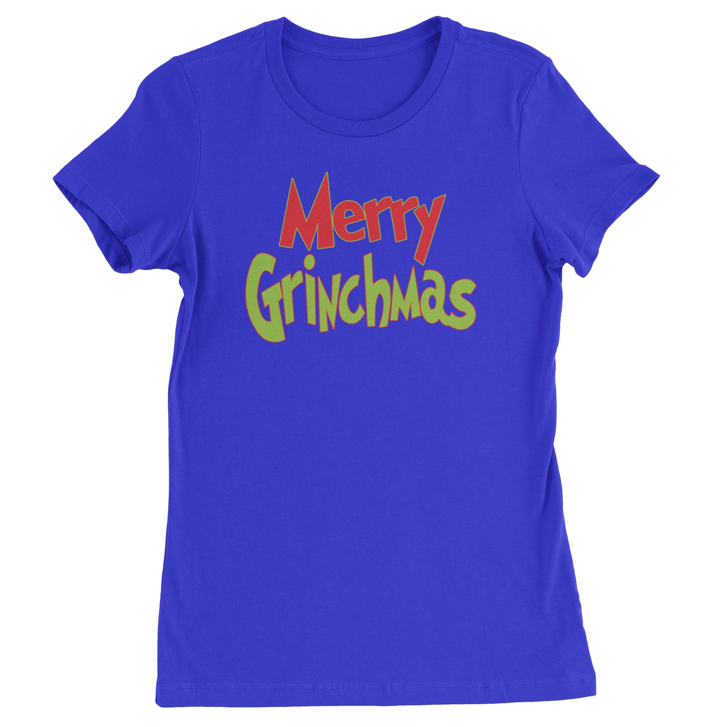 Merry Grinchmas Jolly Merry Christmas  Womens T-shirt Royal Blue