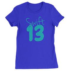 13 Swift 13 Lucky Number Era TTPD Womens T-shirt Royal Blue