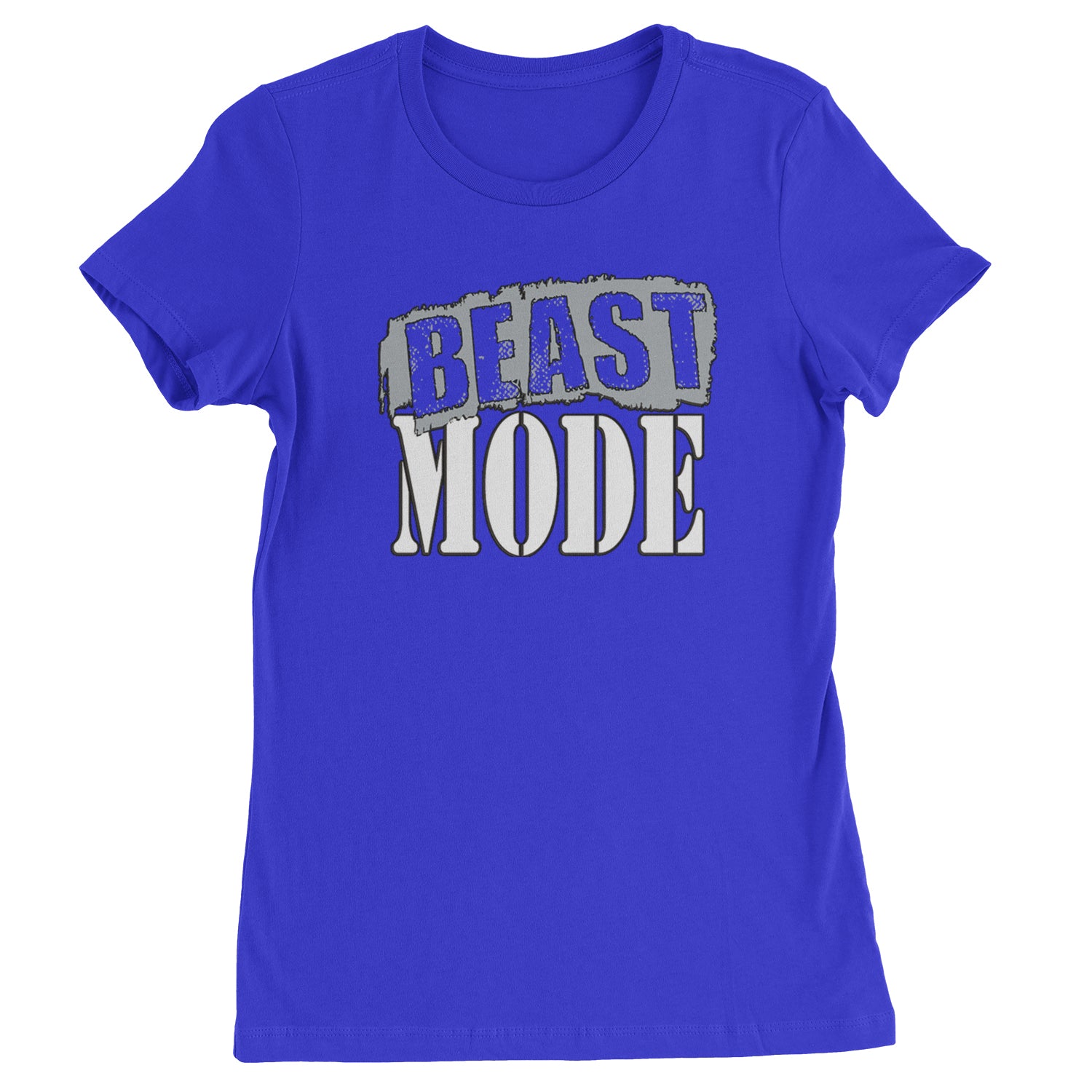 Beast Mode Training Gym Workout Womens T-shirt Royal Blue