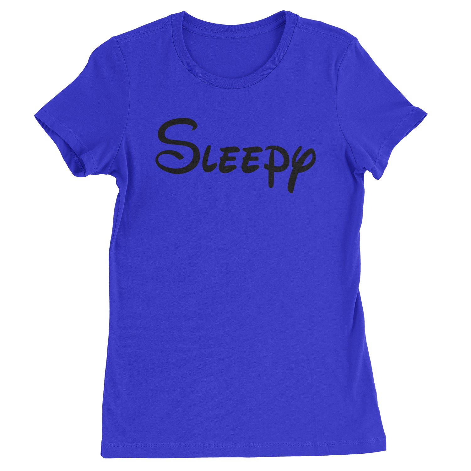 Sleepy - 7 Dwarfs Costume Womens T-shirt Royal Blue