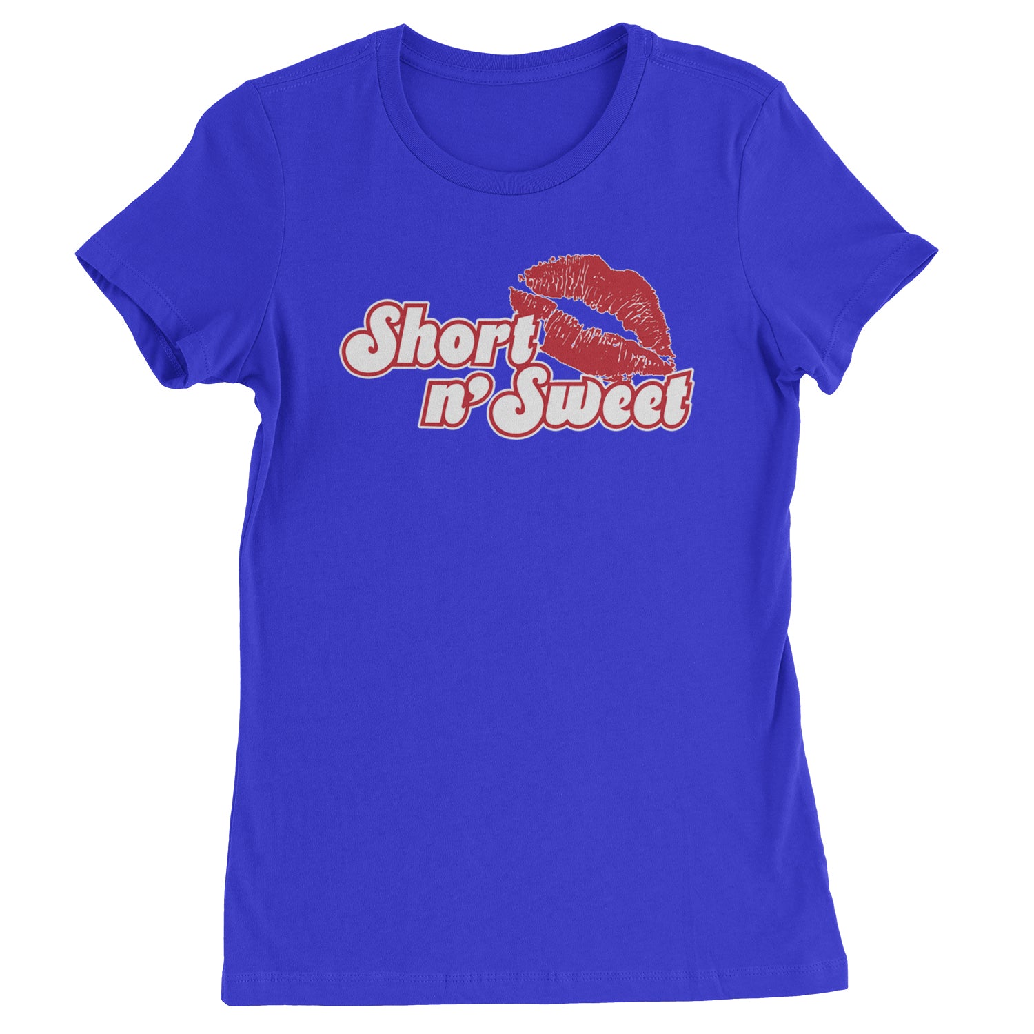 Short N' Sweet Red Lips  Womens T-shirt Royal Blue