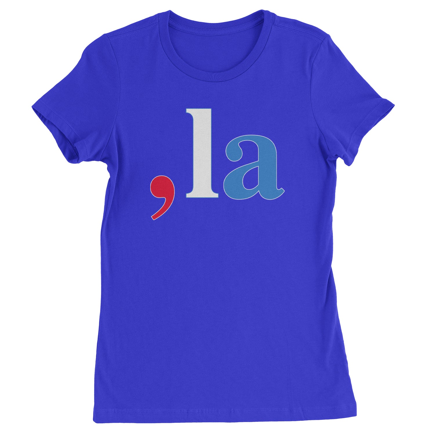 Comma-La - Support Kamala Harris For President 2024 Womens T-shirt Royal Blue