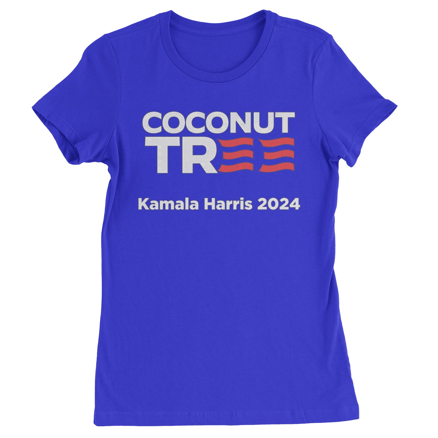 Coconut Tree - Support Kamala Harris For President 2024 Womens T-shirt Royal Blue