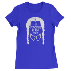 On Wednesdays, We Wear Black Womens T-shirt Royal Blue