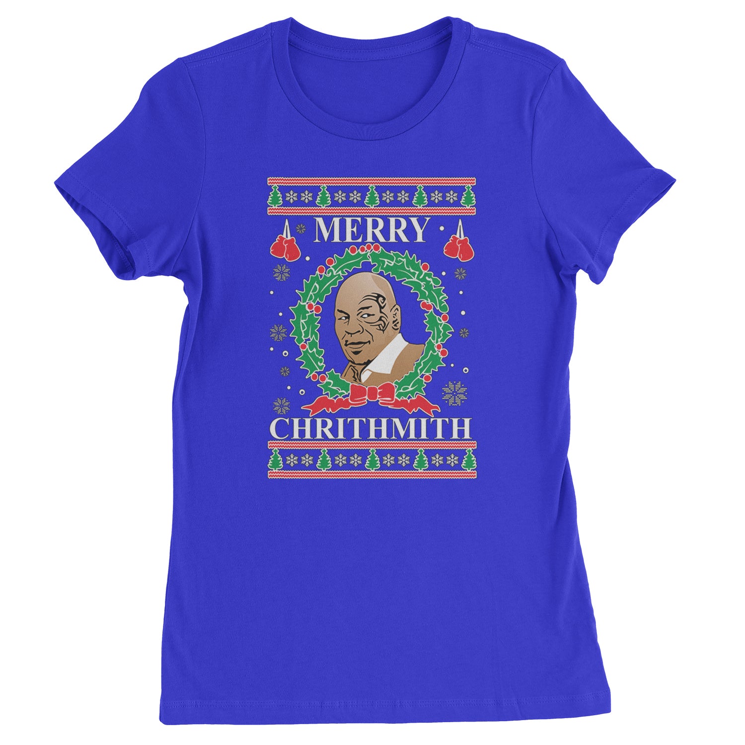 Merry Chrithmith Ugly Christmas  Womens T-shirt Royal Blue