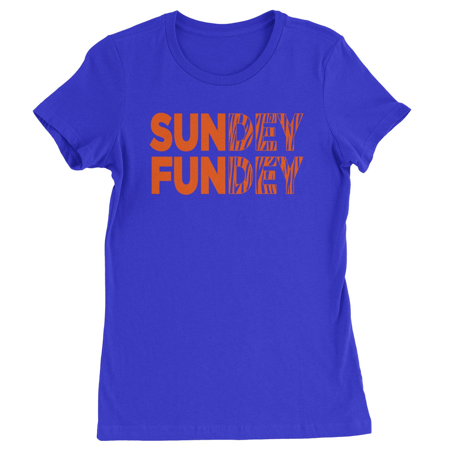 SunDEY FunDEY Sunday FundayWomens T-shirt Royal Blue