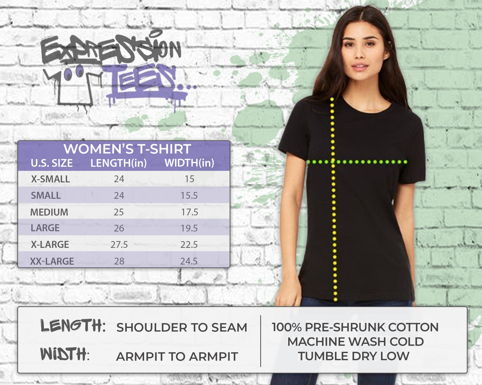 Women's T-Shirt size chart