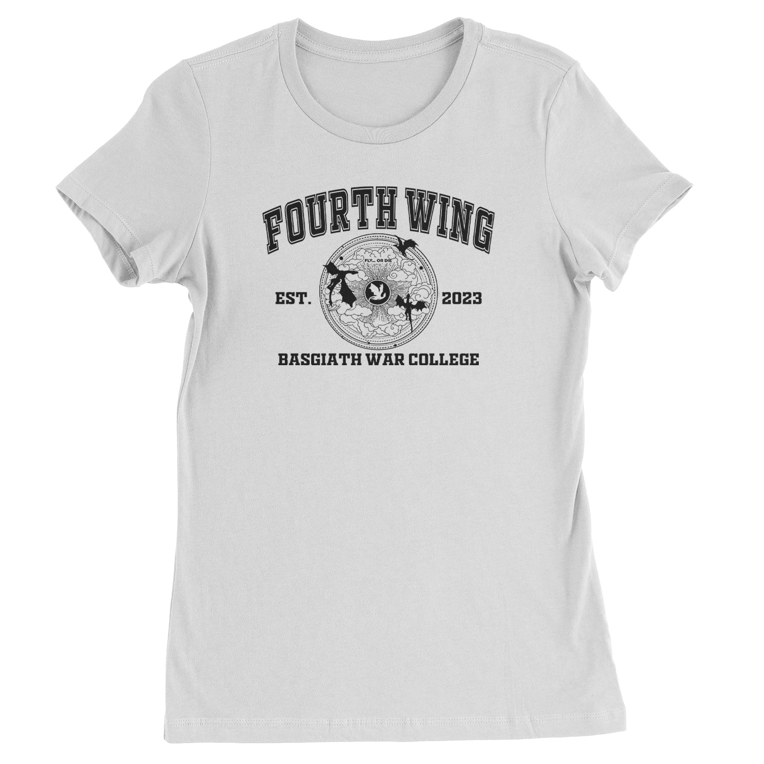 Fourth Wing Basgiath War College Womens T-shirt White