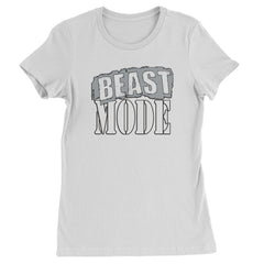 Beast Mode Training Gym Workout Womens T-shirt White