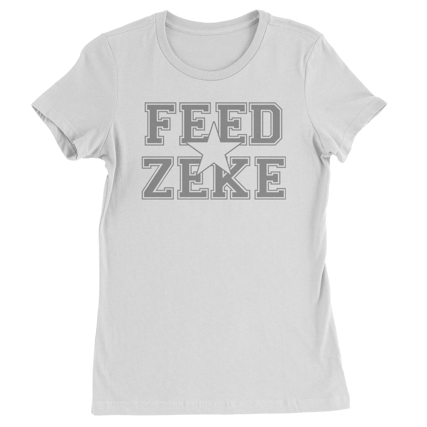 Feed Zeke Football  Womens T-shirt White