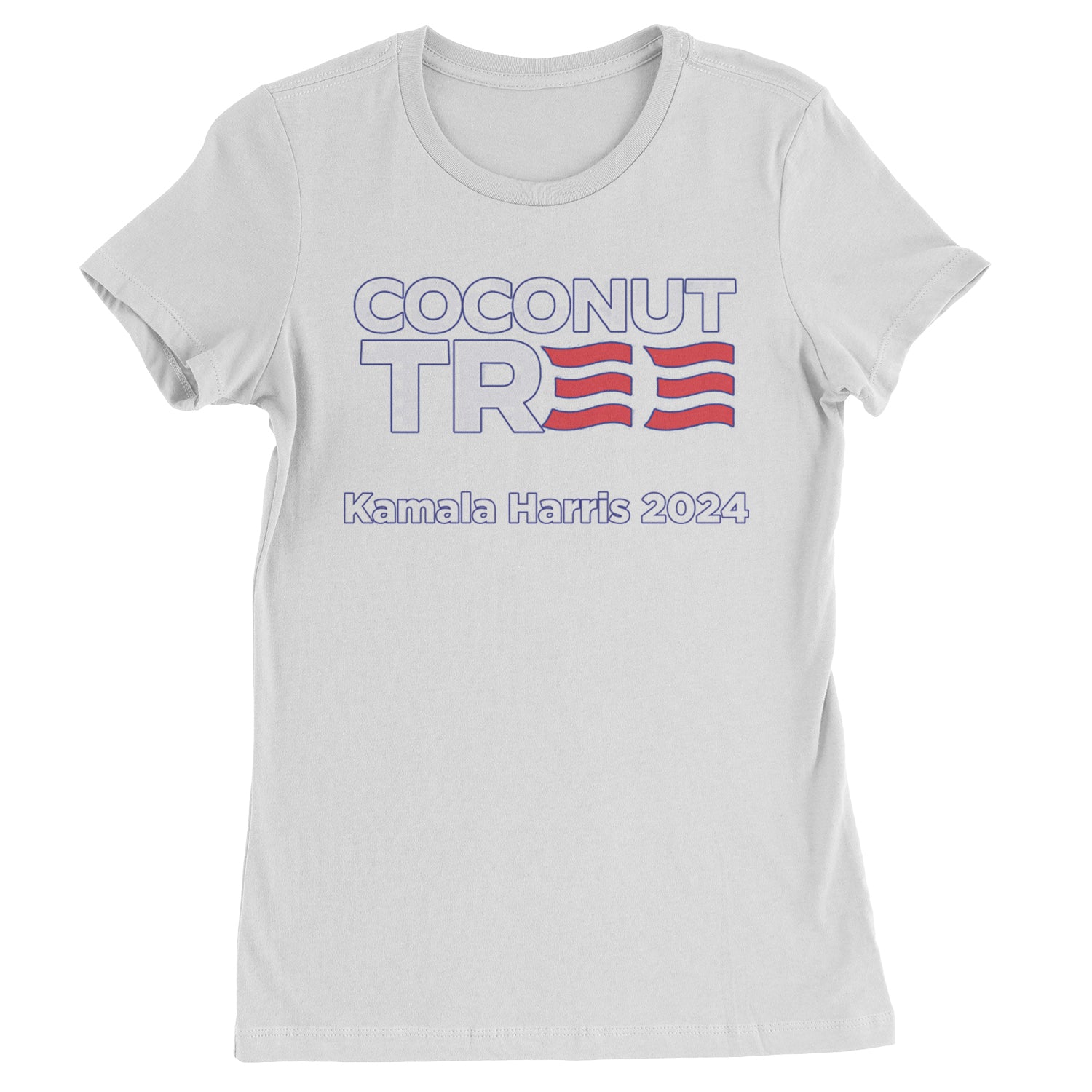 Coconut Tree - Support Kamala Harris For President 2024 Womens T-shirt White