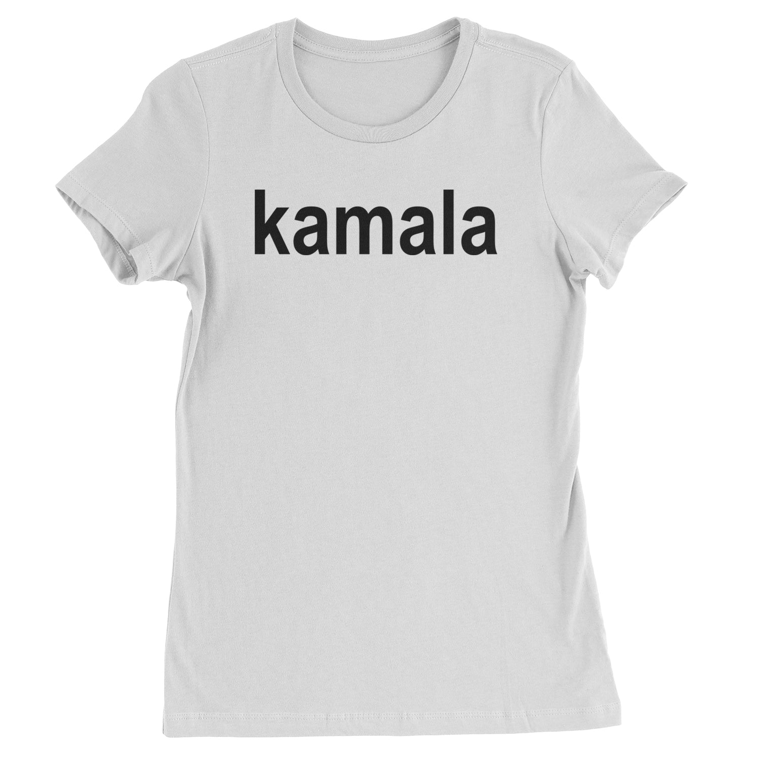 Kamala Black Print Kamala Harris For President Womens T-shirt White