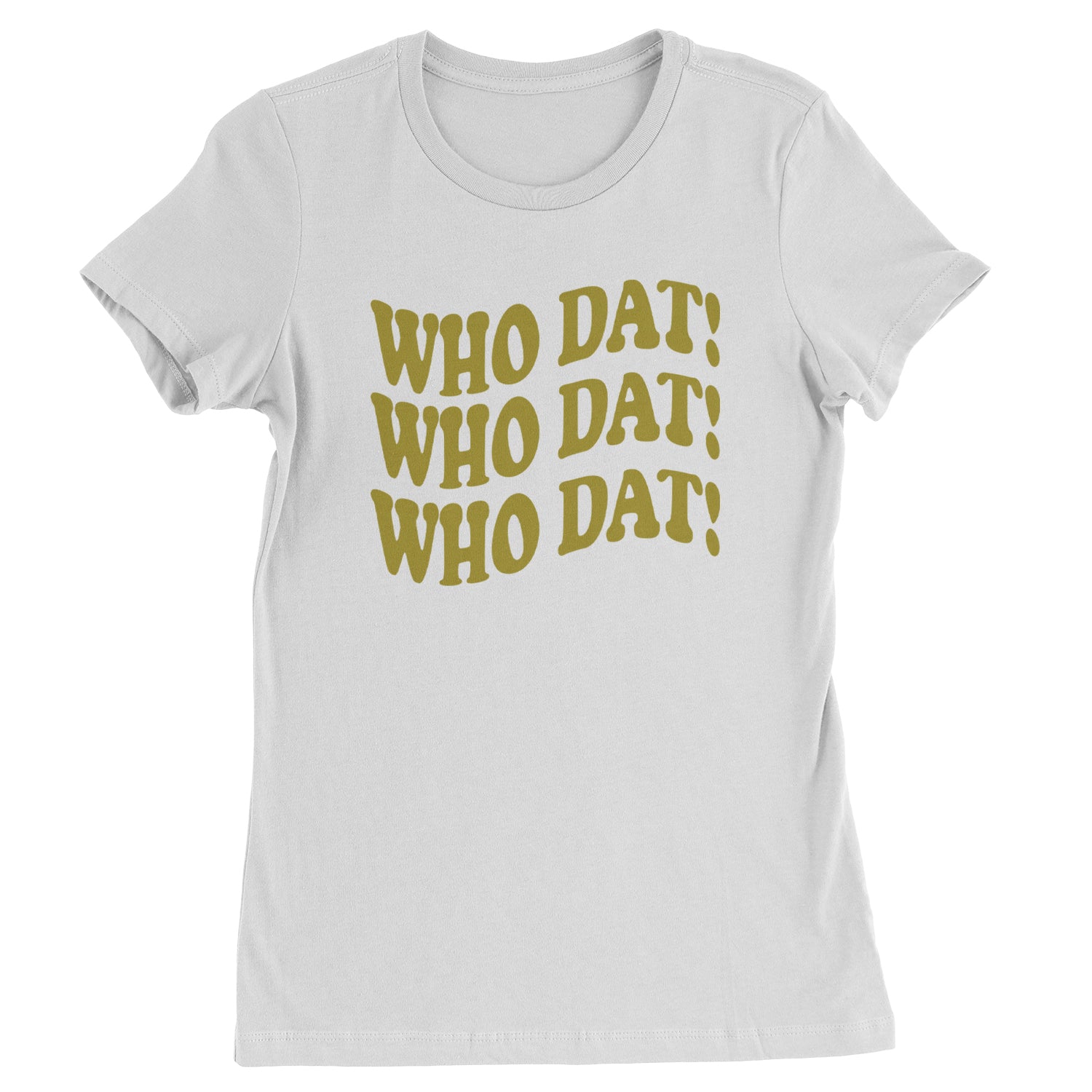 Who Dat Wavy Design Who Dat Nation Womens T-shirt White