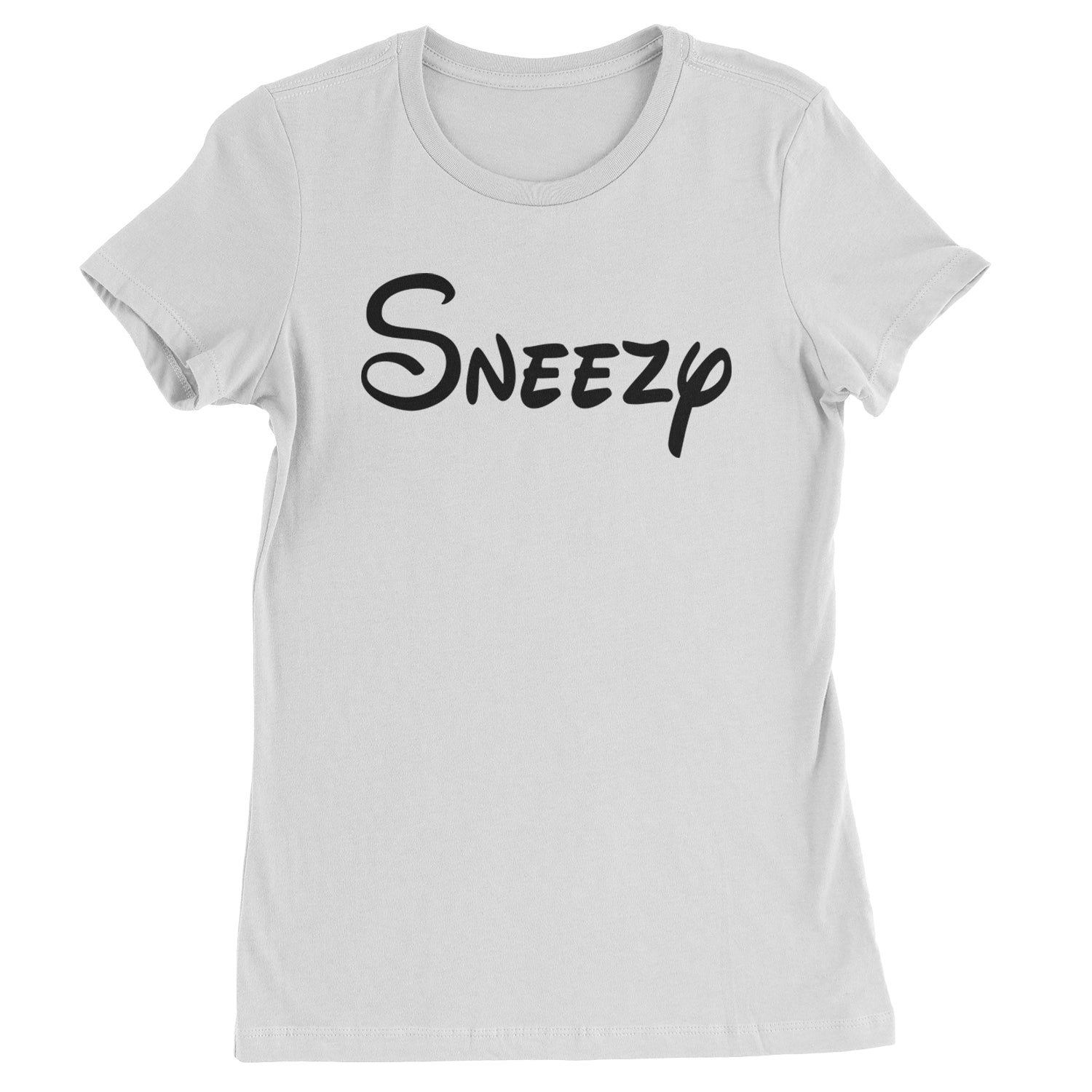 Sneezy - 7 Dwarfs Costume Womens T-shirt White