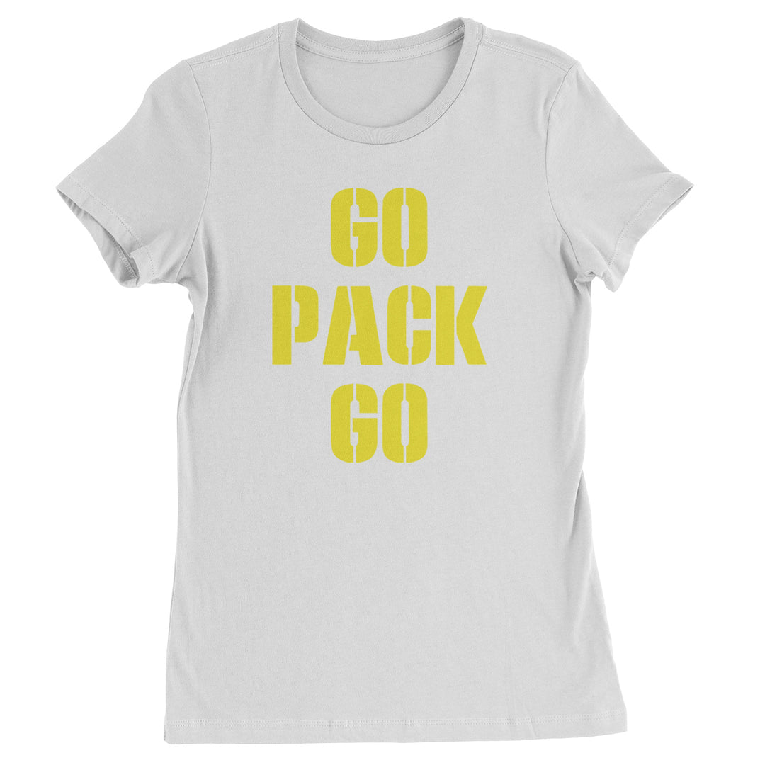 Go Pack Go Green Bay Womens T-shirt White