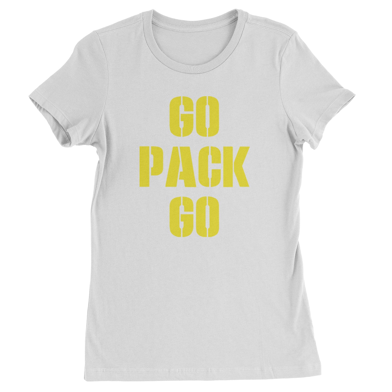 Go Pack Go Green Bay Womens T-shirt White