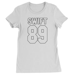 Swift 89 Birth Year Music Fan Era Poets Department Lover Womens T-shirt White