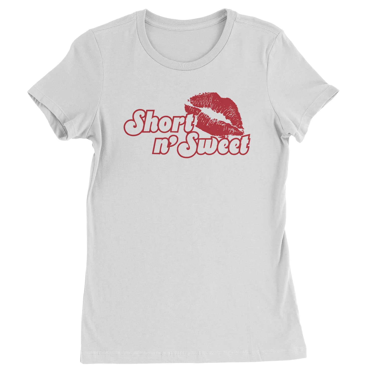 Short N' Sweet Red Lips  Womens T-shirt White