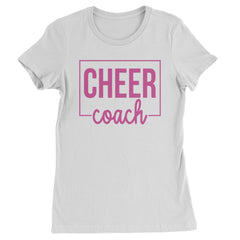Cheer Coach Cheerleader Womens T-shirt White