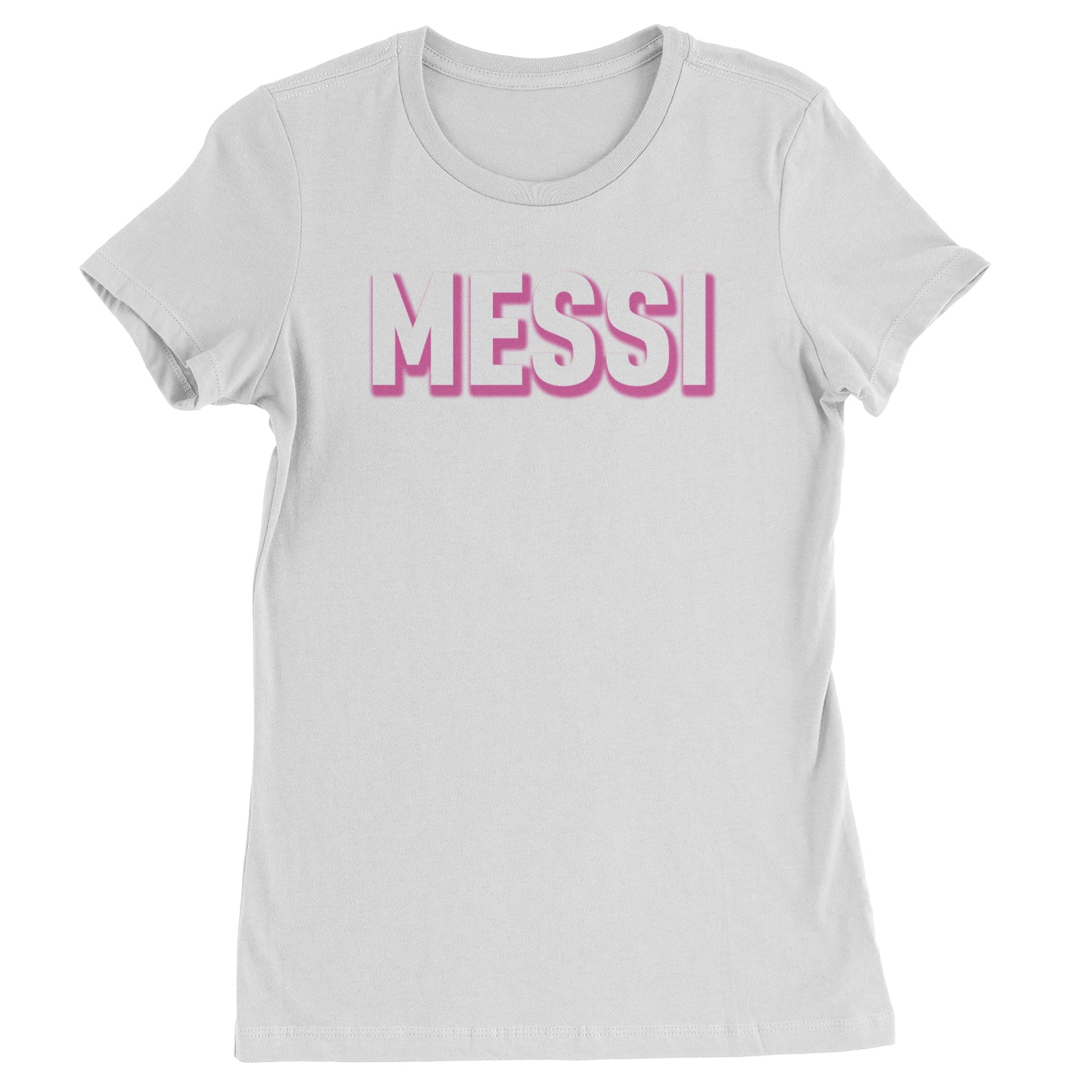 Messi OUTLINE Miami Futbol Womens T-shirt White