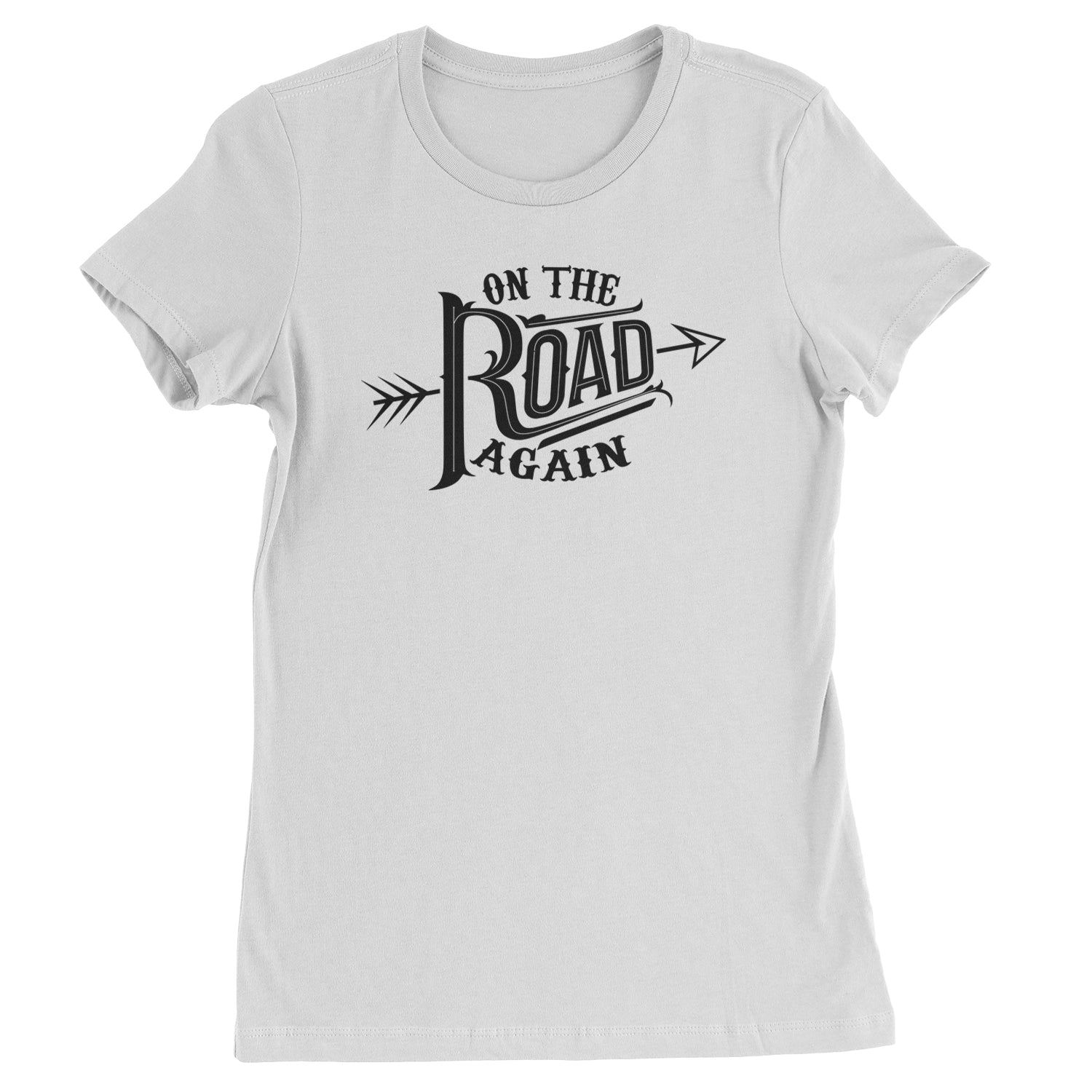 On The Road Again Hippy Country Music Womens T-shirt White