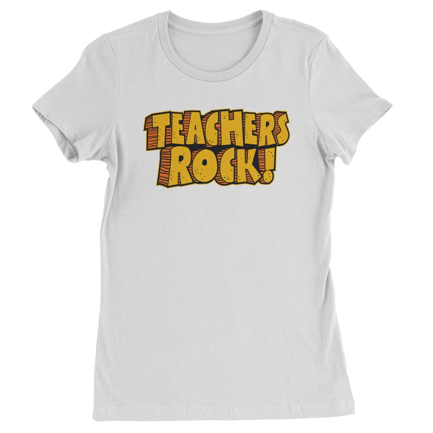 Teachers Rock Retro  Womens T-shirt White