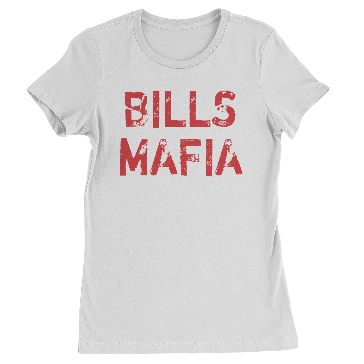 Distressed Bills Mafia Football Womens T-shirt White