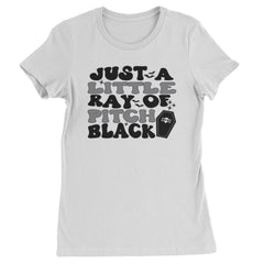 Just A Little Ray of Pitch Black graphic on Women's Heavyweight Cotton T-Shirt alternate view 9