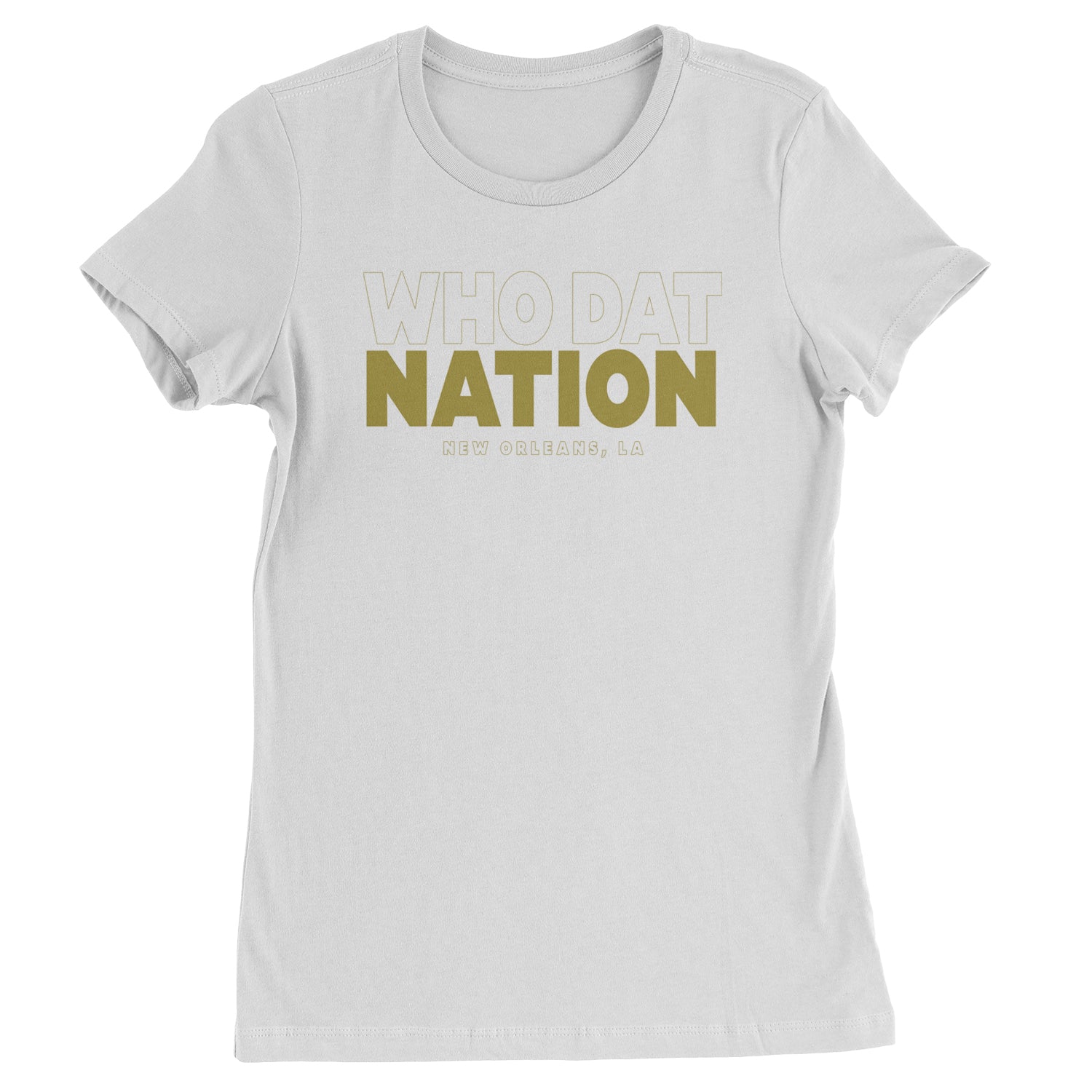 New Orleans Who Dat Nation Womens T-shirt White