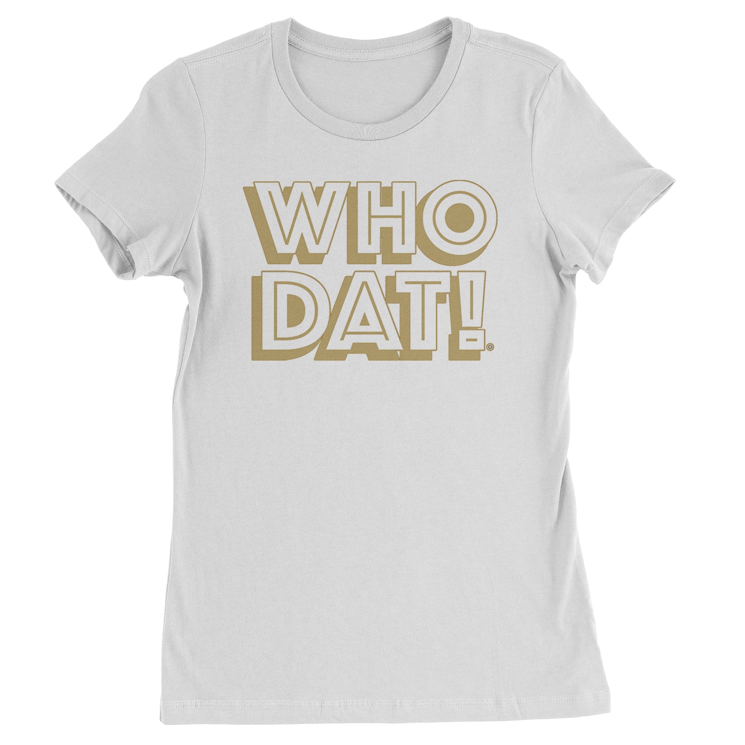 Who Dat Nation Big Bold New Orleans Womens T-shirt White