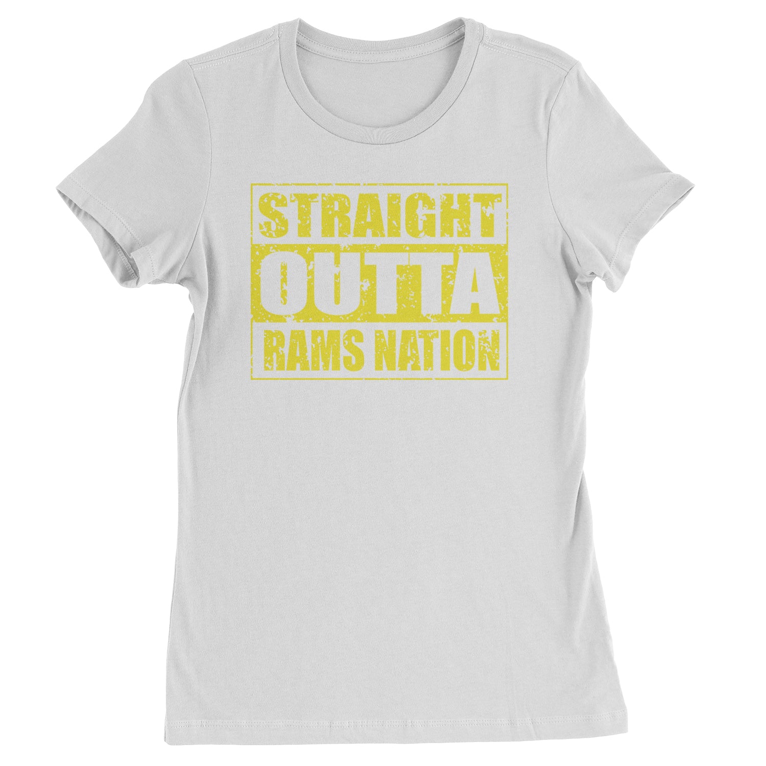 Straight Outta Rams Nation   Womens T-shirt White