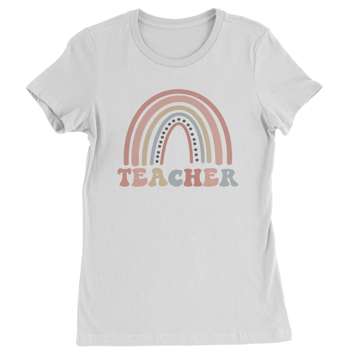 Teacher Pastel Rainbow  Womens T-shirt White