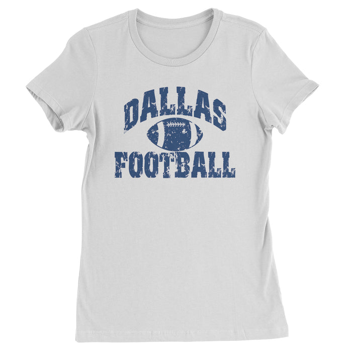 Dallas Distressed Football Womens T-shirt