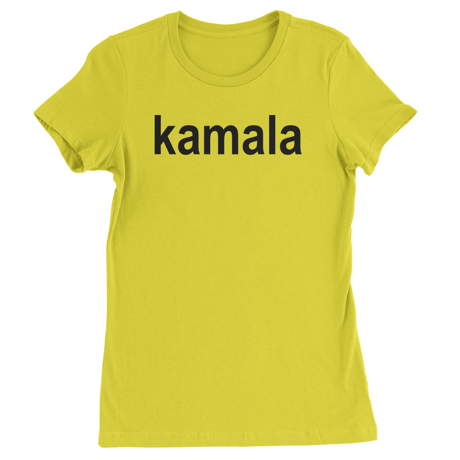 Kamala Black Print Kamala Harris For President Womens T-shirt Yellow