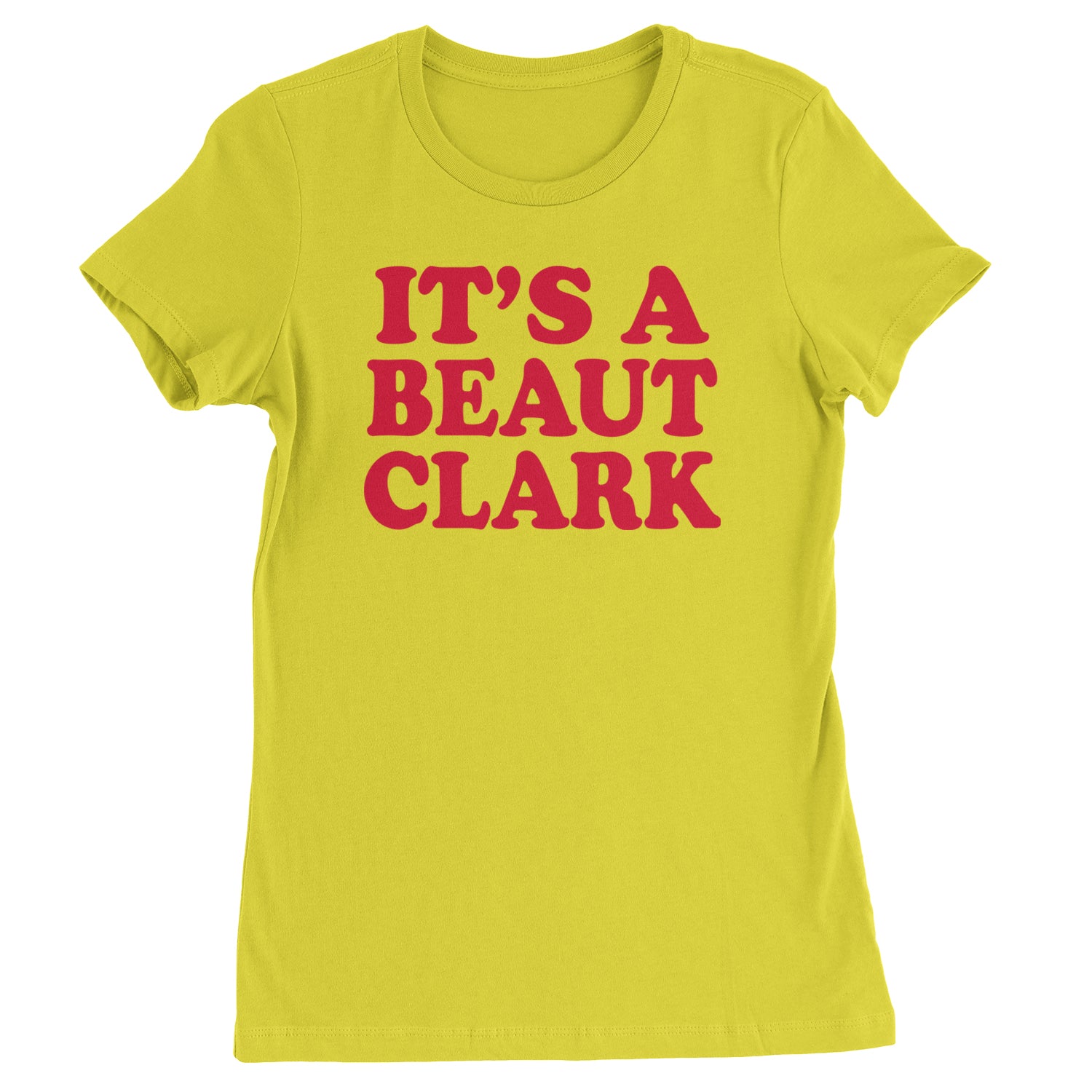 It's a Beaut Clark Festive Christmas  Womens T-shirt Yellow