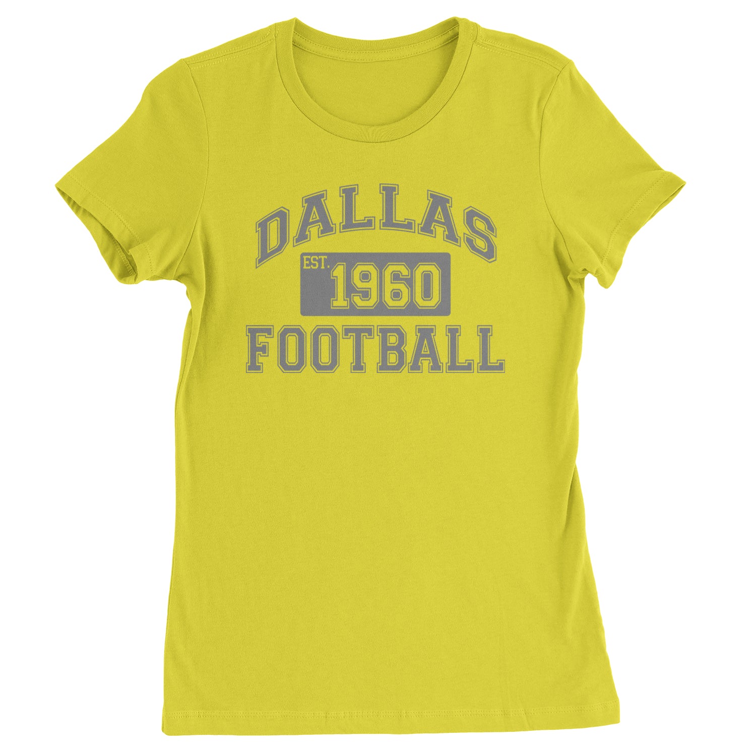 Dallas Football Established 1960 Womens T-shirt Yellow