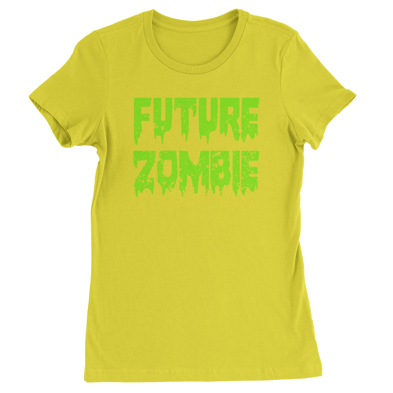 Future Zombie Horror Womens T-shirt Yellow