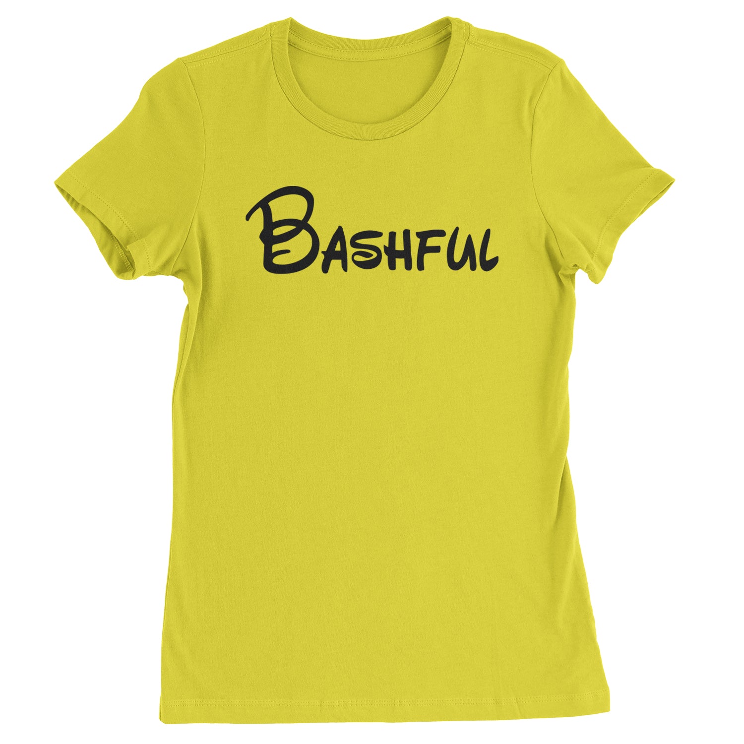 Bashful - 7 Dwarfs Costume Womens T-shirt Yellow