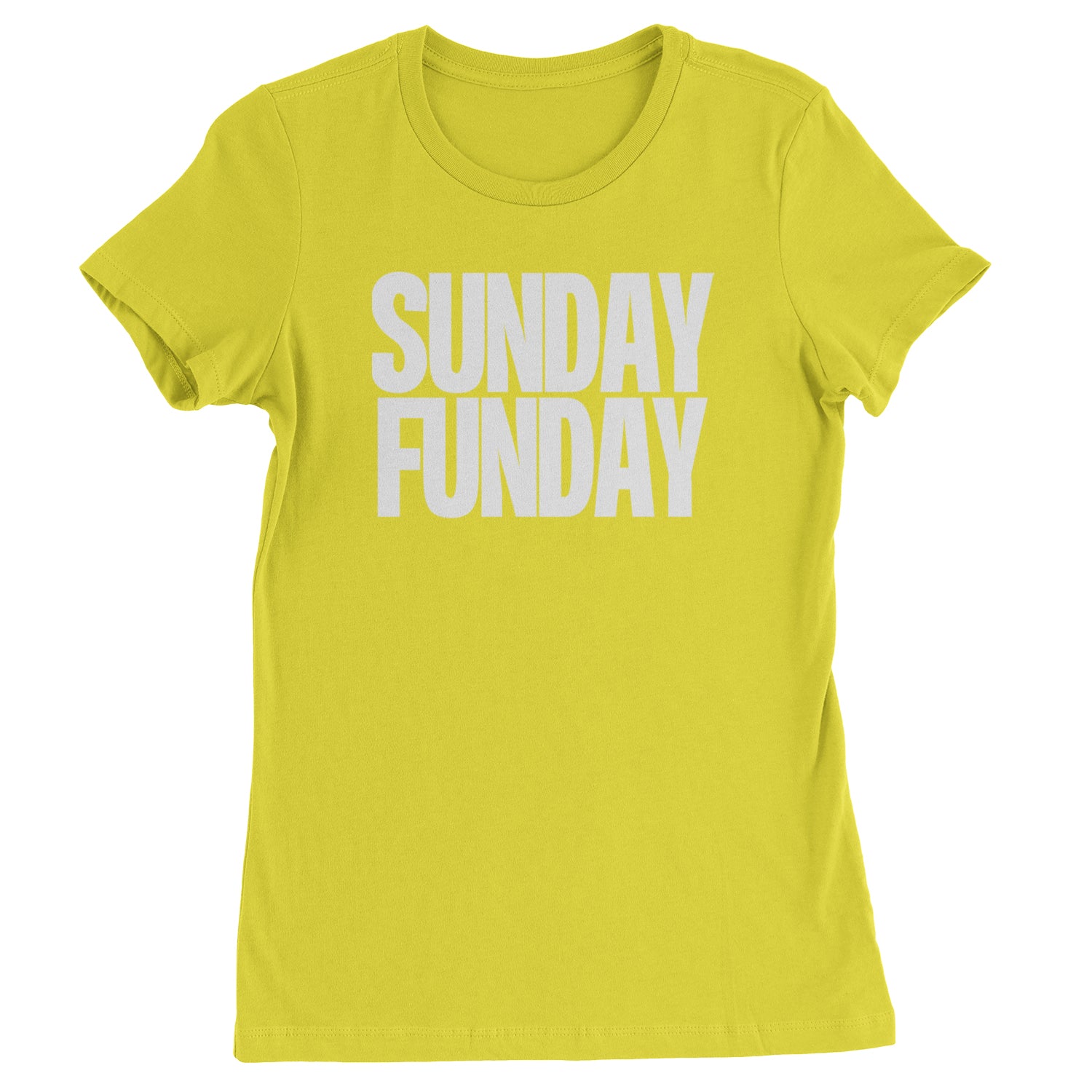 Sunday Funday  Womens T-shirt Yellow