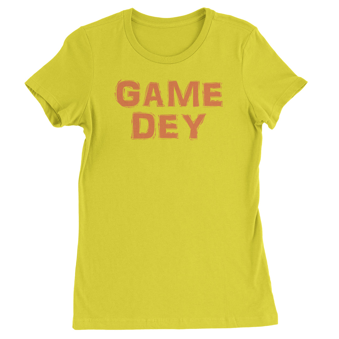 Game Dey Cincinnati Football Womens T-shirt Yellow